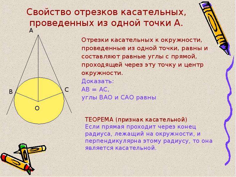 На рисунке 101 точка о центр окружности са касательная к окружности