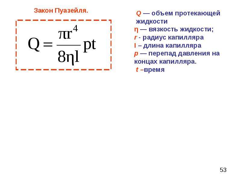 Количество протекающее. Закон Гагена Пуазейля формула. Закон Пуазейля вязкость. Формула Хагена Пуазейля физиология. Закон Пуазейля гемодинамика.