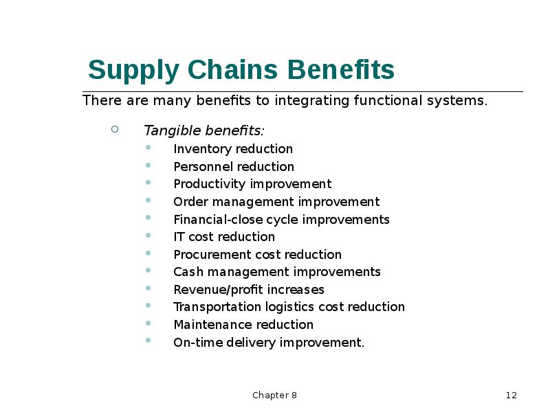 Supply Chains Benefits