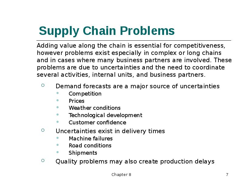 Supply Chain Problems