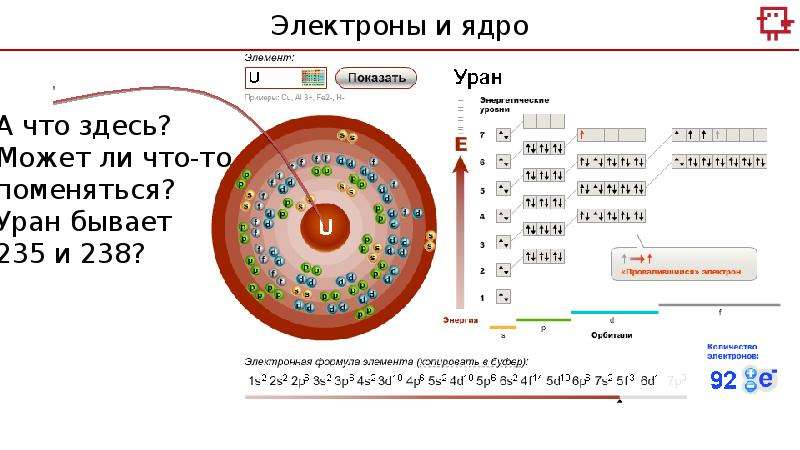 Сколько атомов в уране. Электронная формула урана. Уран элемент электронная формула. Электронная схема урана. Уран s элемент.