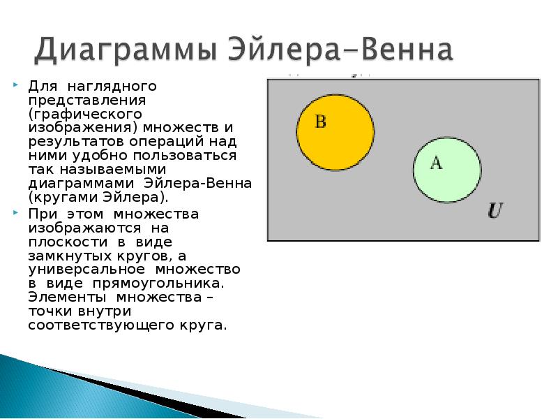 Решение диаграмм эйлера