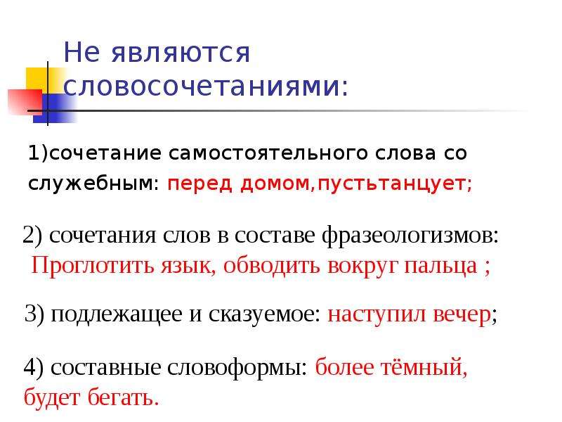 Что является словосочетанием. Типы отношений в словосочетаниях. Не являются словосочетаниями таблица. Сочетание самостоятельного и служебного слова. Текст с словосочетаниями.