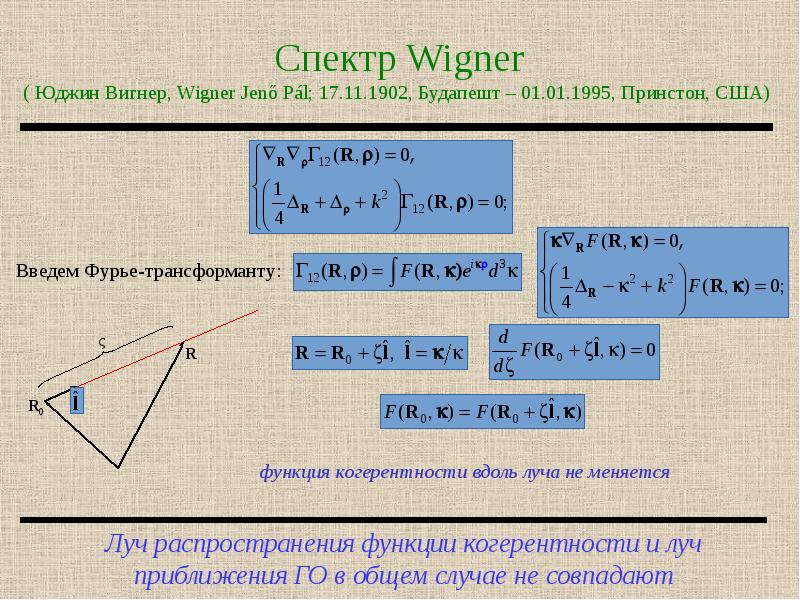 Спектр Wigner ( Юджин Вигнер, Wigner Jenő Pál; 17. 11. 1902, Будапешт – 01. 01. 1995, Принстон, США)