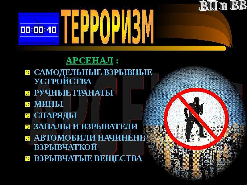 Совершение террористических актов