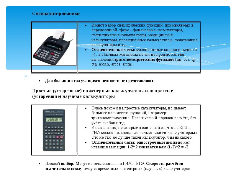 Можно ли использовать калькулятор