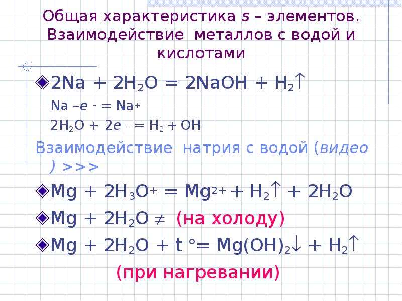 Натрий о аш вода. Натрий плюс h2. Общая характеристика s элементов. Свойства s-элементов IА группы.. Натрий плюс аш 2 о.
