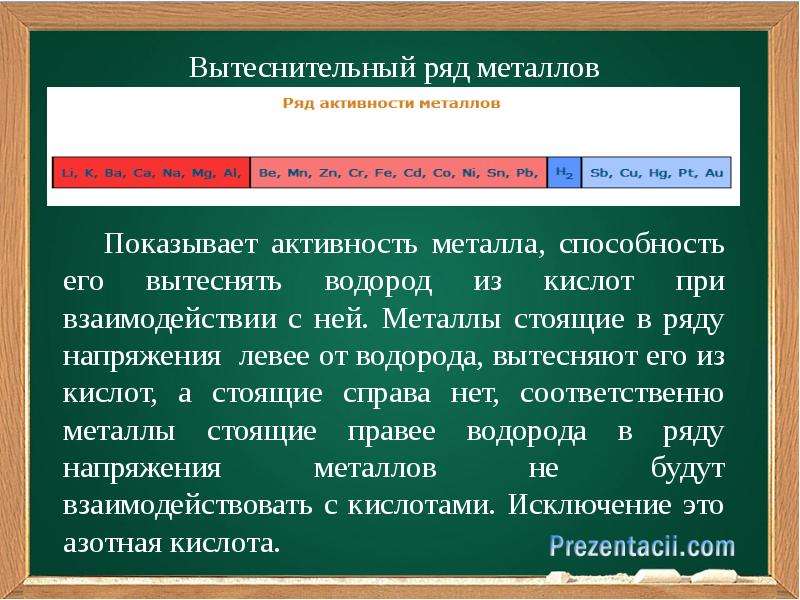 Металлы вытесняющие водород. Вытеснительный ряд металлов Бекетова таблица. Вытеснительный ряд металлов. Вытеснительный ряд металлов ряд активности металлов. Металлы в ряду активности до водорода.