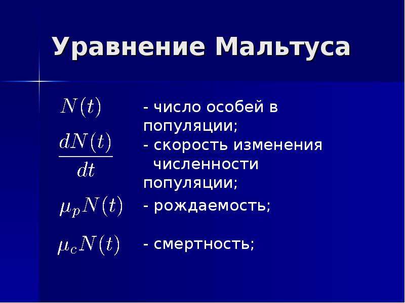 Уравнение 25. Уравнение Мальтуса. Уравнение Мальтуса решение. Дифференциальное уравнение модели Мальтуса. Уравнение Мальтуса график.