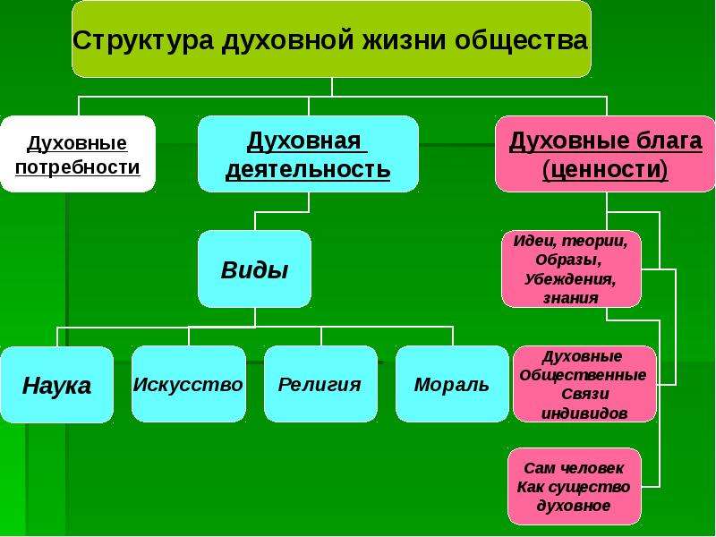 План духовная жизнь общества