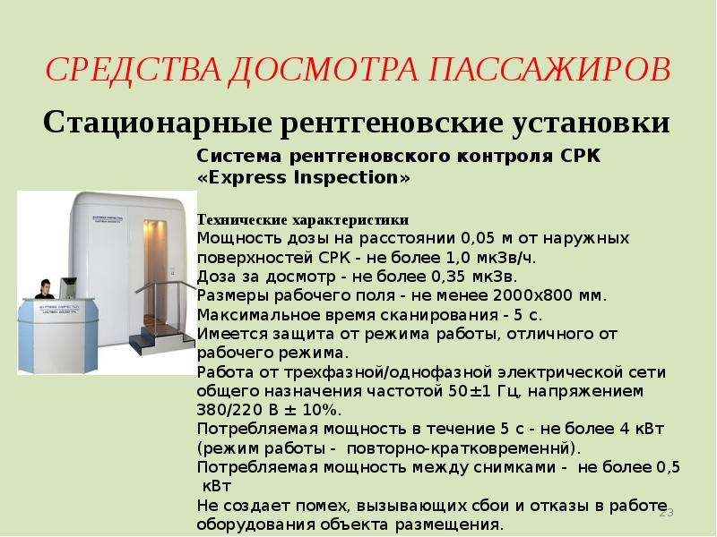 Технические средства досмотра пассажиров ручной клади и грузов презентация