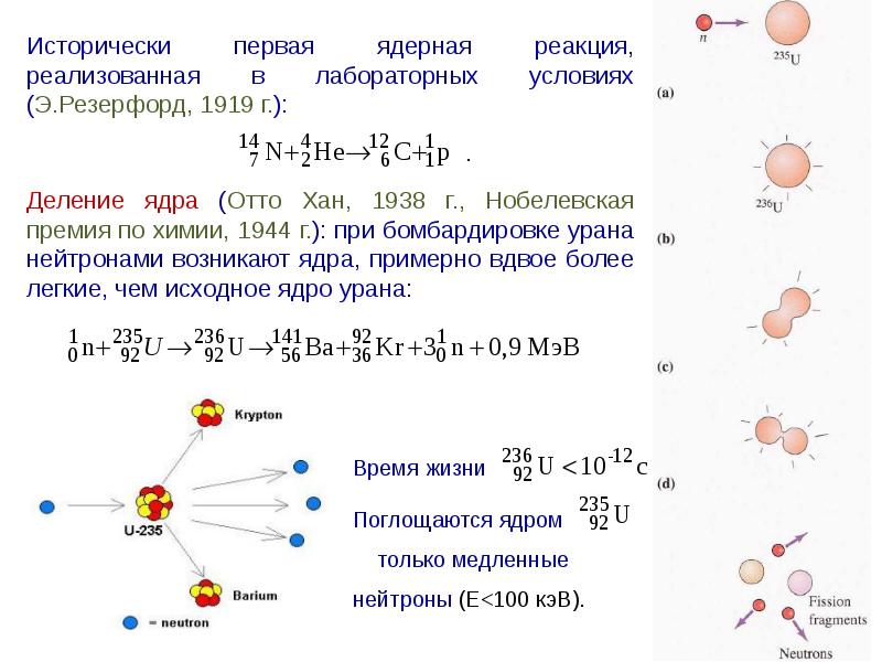 Ядерные реакции физика 9 класс