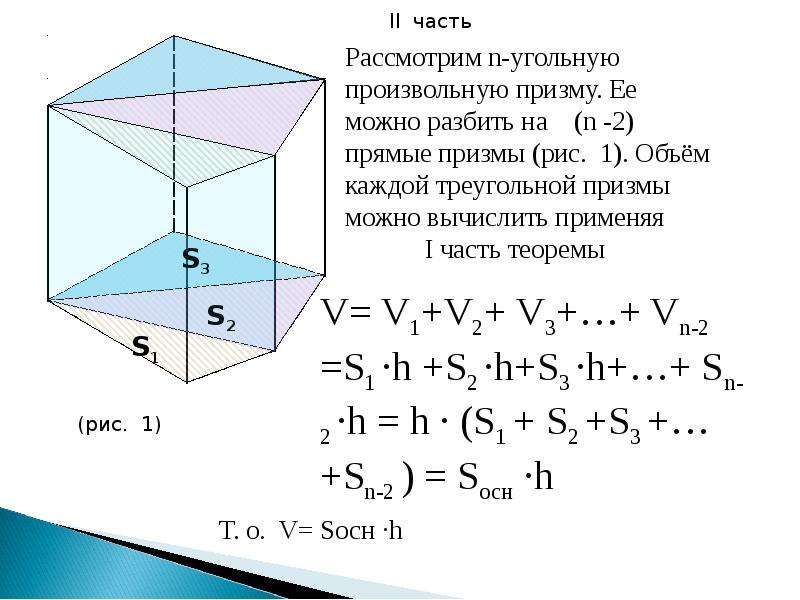 Объем прямой