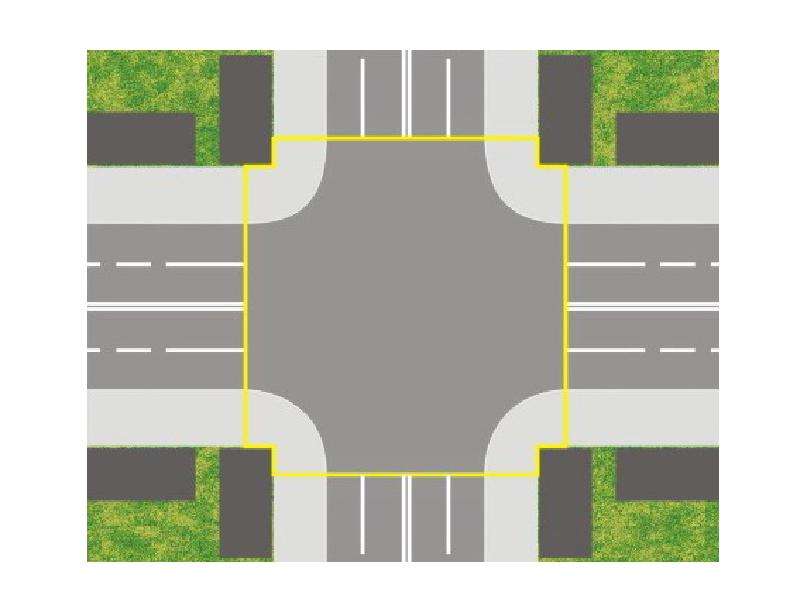 Перекресток вид сверху схема
