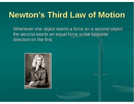 Newton’s Third Law of Motion