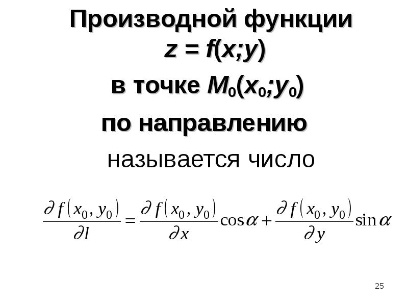 Модуль градиент функции в точке