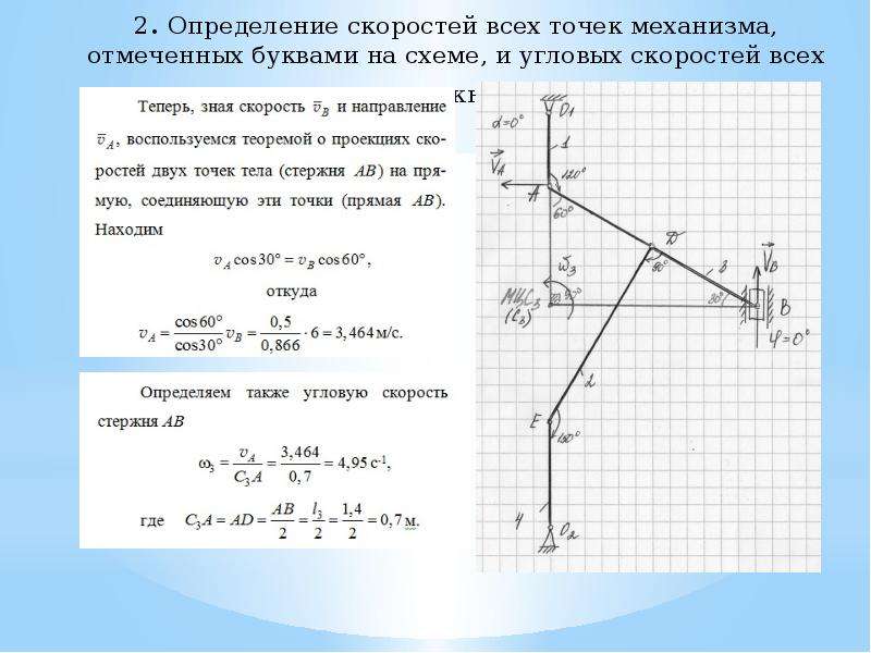 Угловая скорость стержня. Скорости точек механизма. Стержень Прикладная механика. Угловая скорость Прикладная механика. Определение скоростей отмеченных точек механизма.