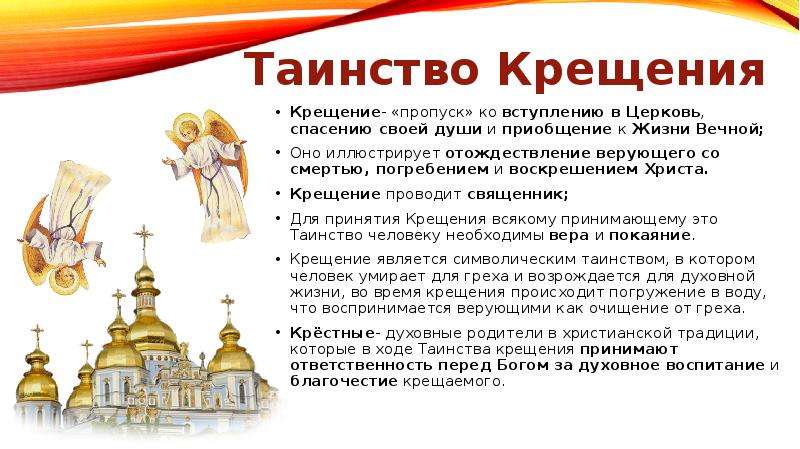 Православные таинства презентация