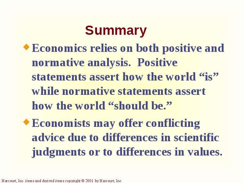 Positive statement. Normative Economists. Normative and positive Statements. Normative Statement. Thinking like an Economist.