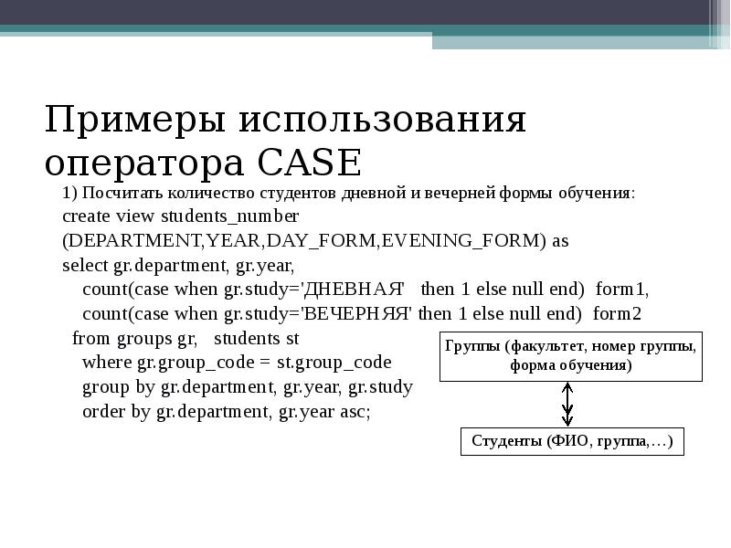 Презентация запросы в sql