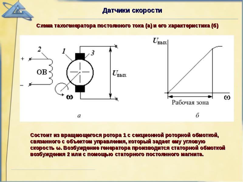 Назначение тахогенератора в схемах указателей