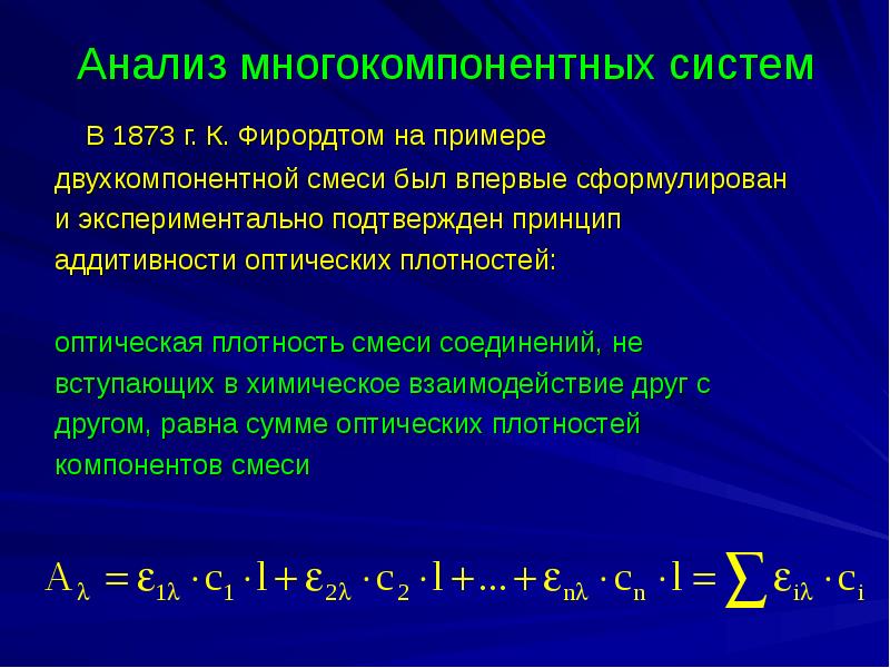 Оптические методы анализа презентация