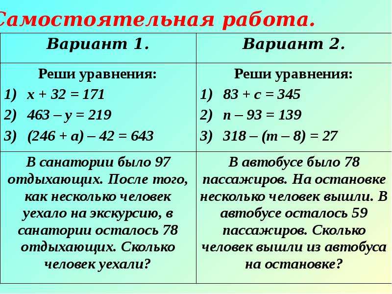 Решение уравнений самостоятельная. Задачи на составление уравнения уравнения 4 класс. Уравнение 5 класс по математике как решать. Тема 4 кл. Решение задач уравнением. Задачи на уравнения 5 класс по математике правило решение.