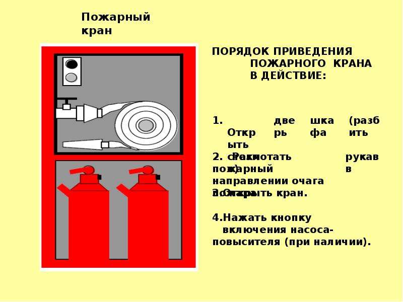 Пожарный кран на схеме