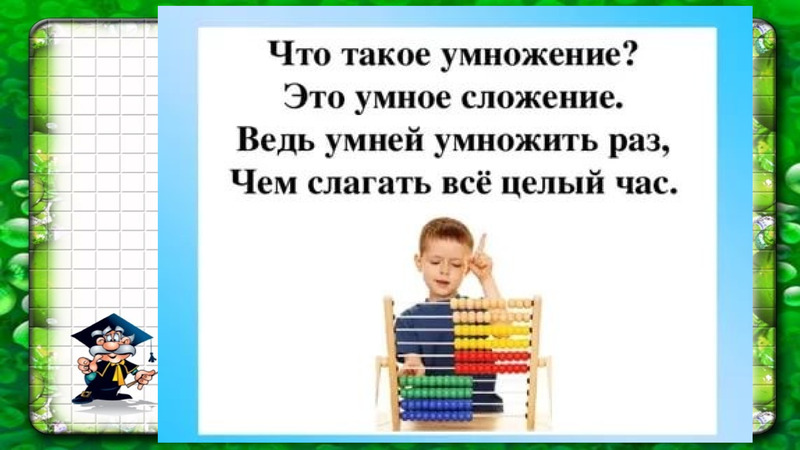 Раз умножить. Умножение. Умное умножение. Умное сложение. - Умножить на -.