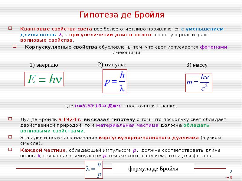 Длина волны де бройля