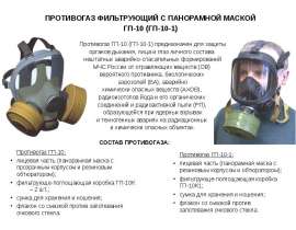Противогаз фильтрующий с панорамной маской ГП-10 (ГП-10-1)