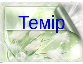 Темір. Жай заттармен