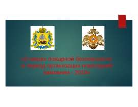 О мерах пожарной безопасности в период организации новогодней кампании - 2018