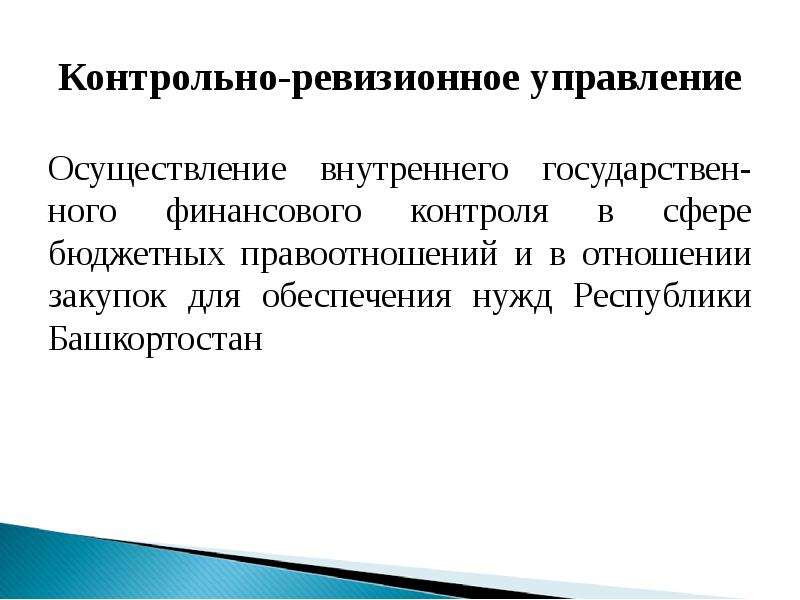 Контрольно ревизионное управление