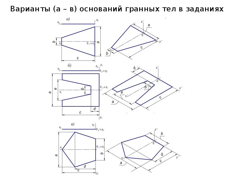 Призма на чертеже