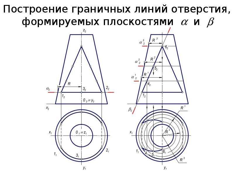 Обозначение призмы на чертеже