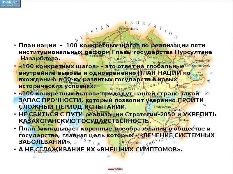 План нации 100 конкретных шагов программа президента республики казахстан от 20 мая 2015 года