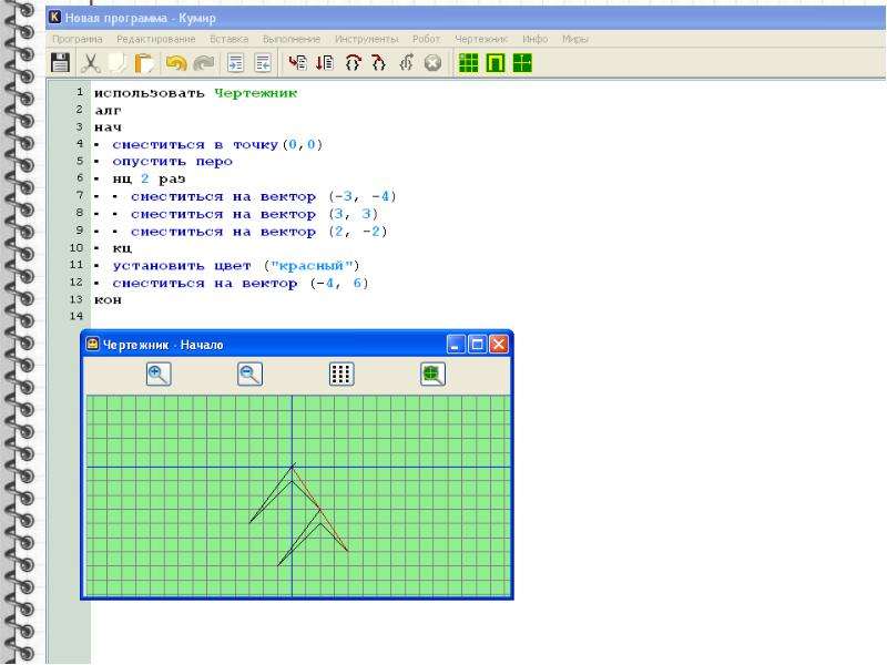 Кумир программа. Исполнитель чертежник в среде программирования кумир. Алгоритм для исполнителя чертежник. Среда кумир исполнитель чертежник. Робот чертежник кумир.
