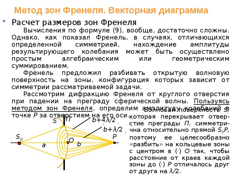 Метод зона. Метод векторных диаграмм дифракция. Векторная диаграмма зон Френеля. Зоны Френеля метод векторных диаграмм. Векторная диаграмма дифракции Френеля.