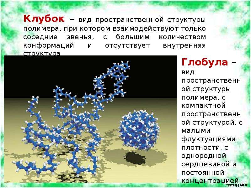 Глобула. Полимер линейный глобула. Пространственная структура полимеров. Глобула (полимеры). Клубок и глобула.