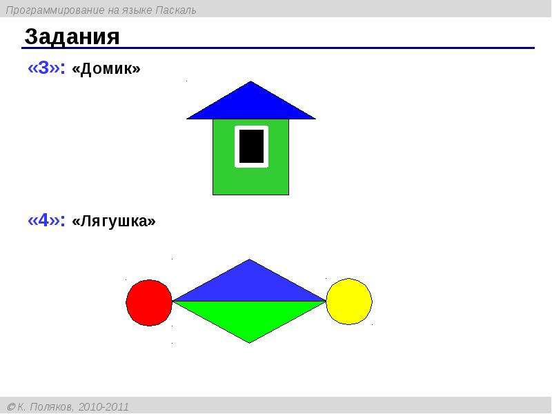 Нарисовать лягушку в паскале