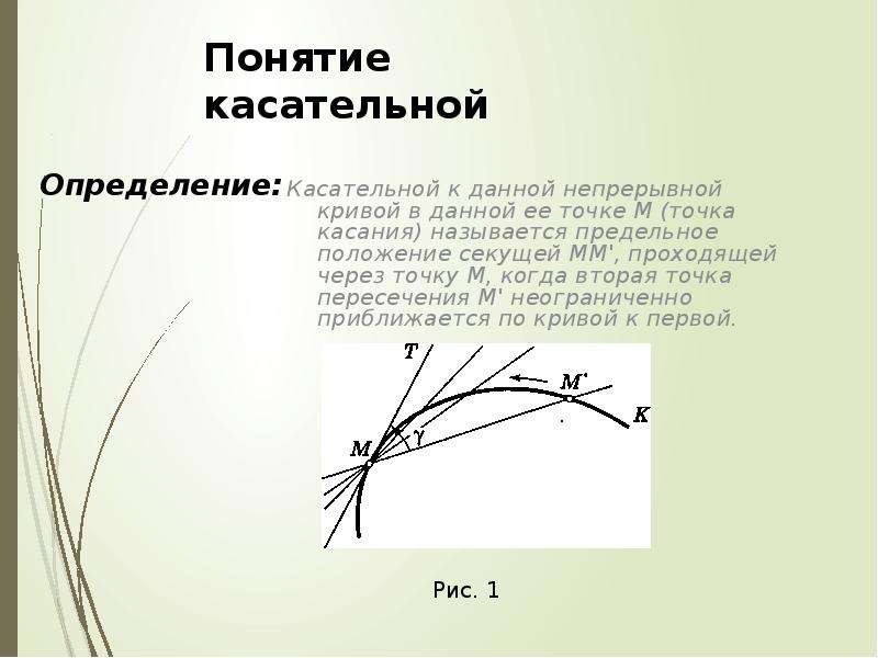 Направлен по касательной. Касательная к Кривой. Определение касательной. Касательная к Кривой в точке. Определение касательной к Кривой в данной точке.