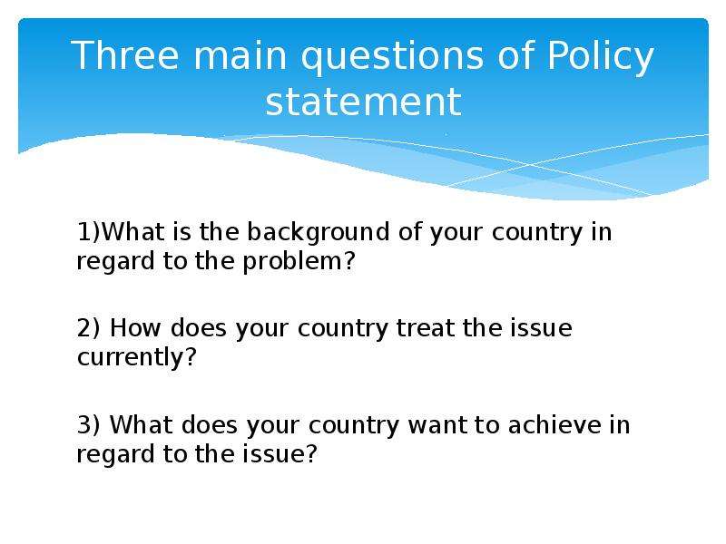 Policy statements