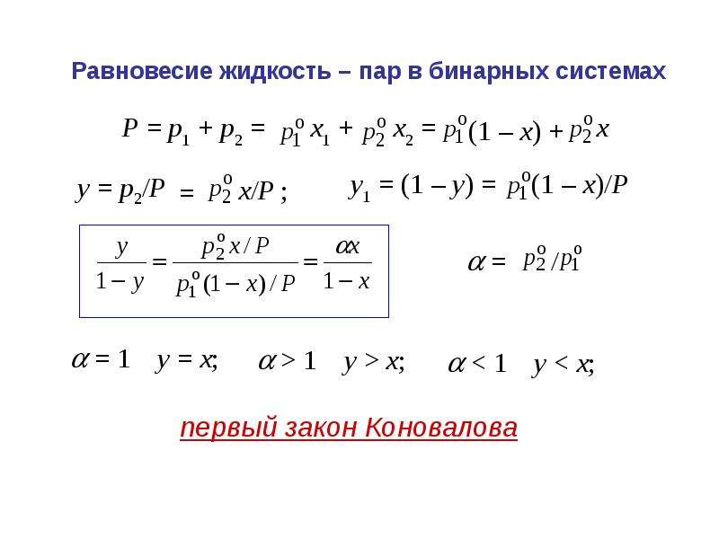 Равновесие жидкость пар. Неидеальные растворы. Свойства неидеальных растворов. Неидеальная жидкость. • Неидеальные (реальные) ра творы.