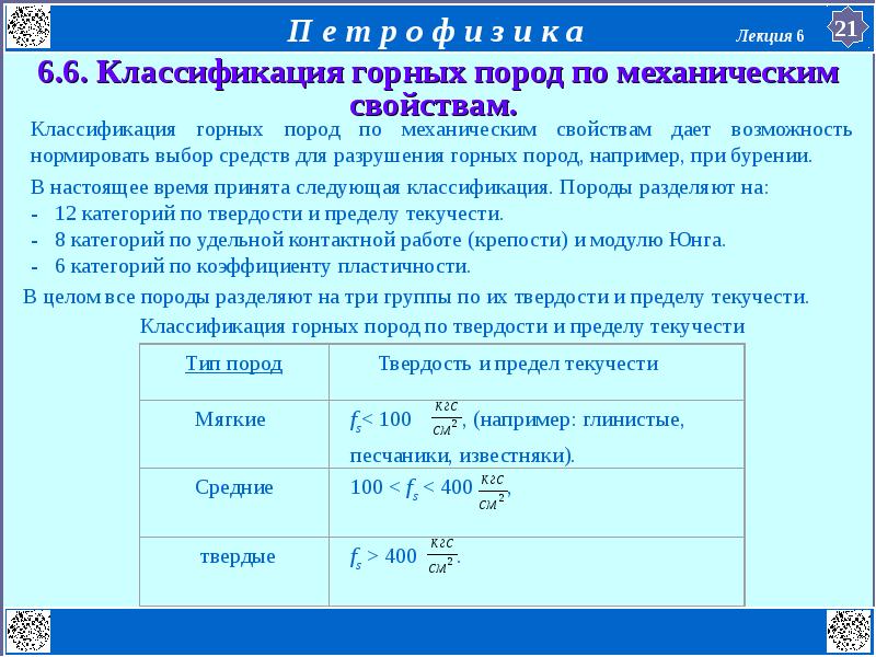 Физические свойства горных пород презентация