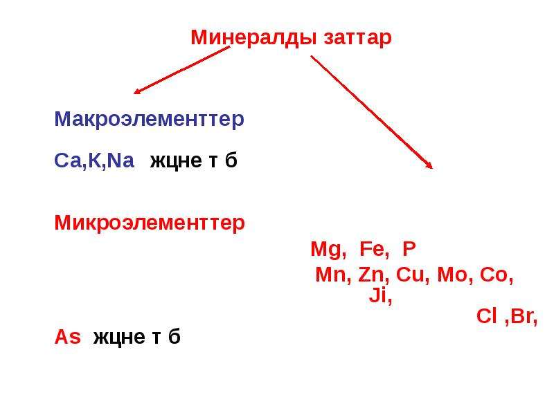 Минералды заттар презентация