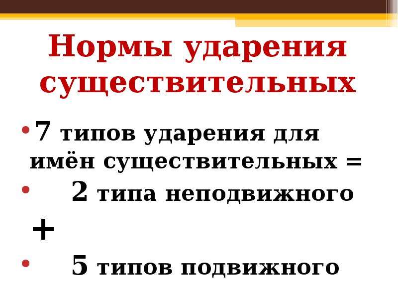 Ударение в существительных. Типы ударения. Нормы ударения. Правила ударения в существительных. Типы ударений в существительных.