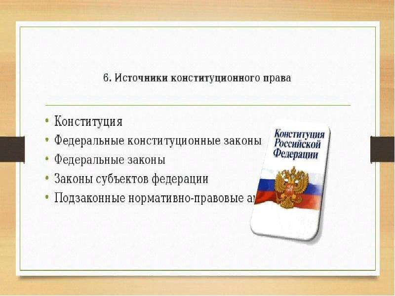 Общая характеристика конституционного права рф презентация