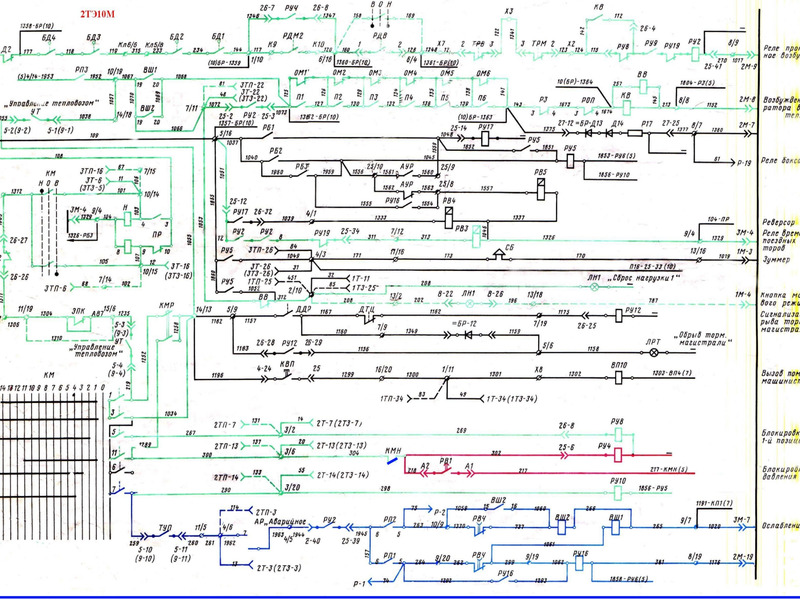 Схема цепей управления 2тэ10м - 98 фото