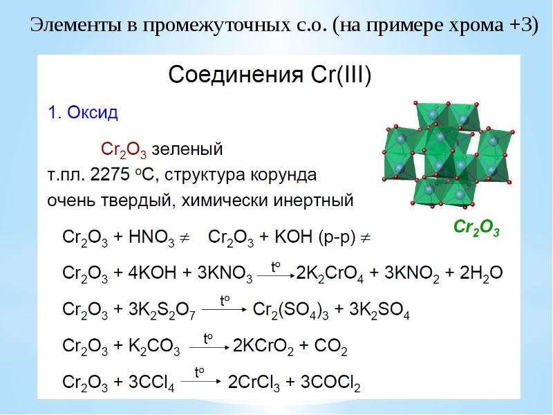 Соль хрома iii